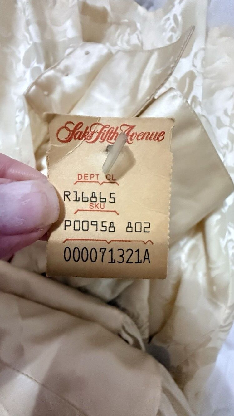 Vtg 80s Adrianna Papell Silk Jacquard Blouse Saks Fifth Avenue NWT Size 8 - Picture 6 of 8
